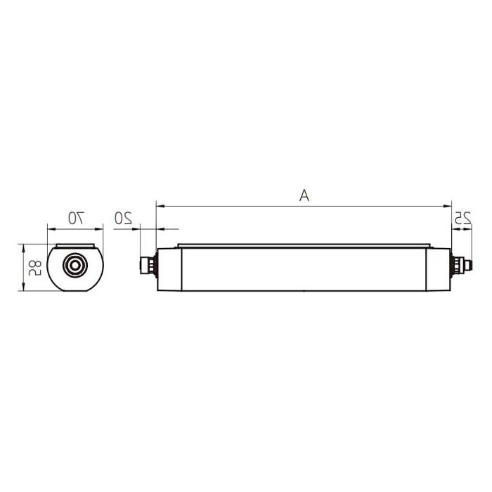 Power 21W, size A= 510 mm x 70 mm, MQAL-36-LWN, A70251